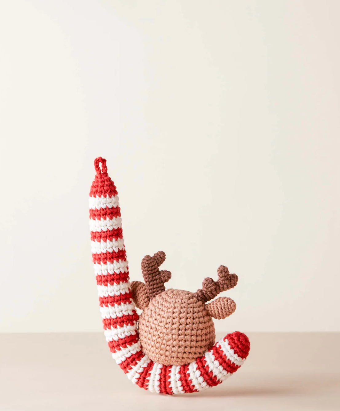 Xmas Reindeer Candycane The Crochet Ornament