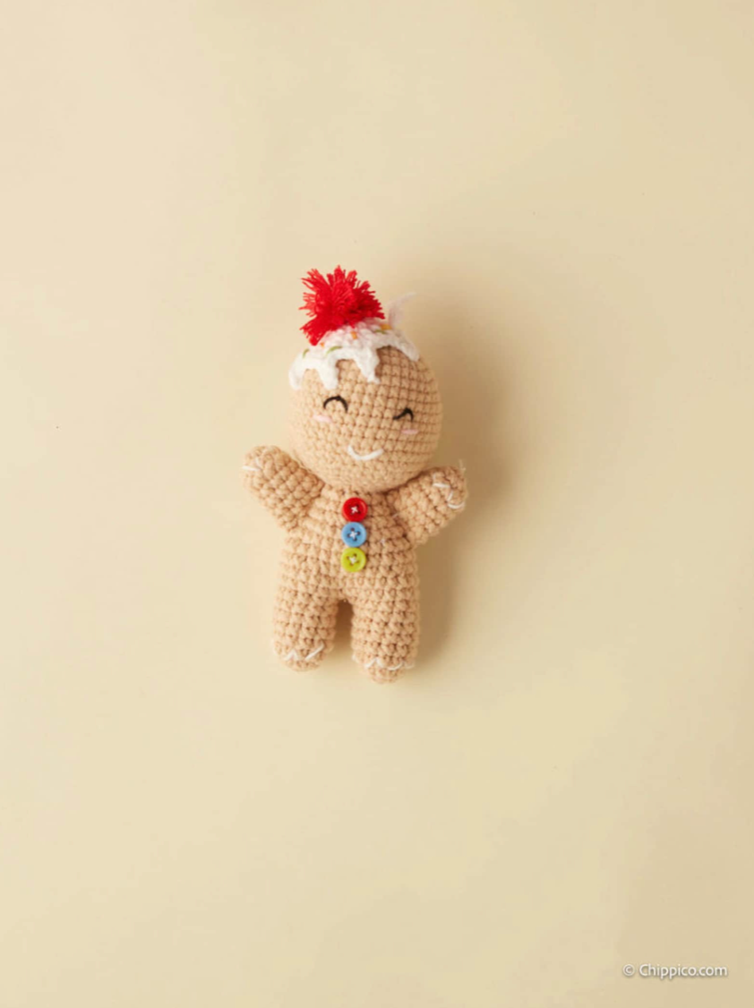 Crochet Gingerbread Doll Ornament
