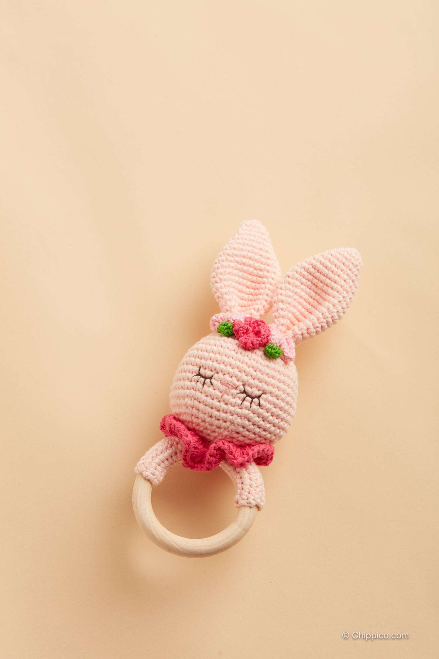 Clover The Shy-Shy Bunny Rattle Ring